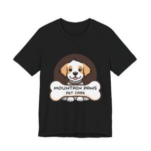 Mountain Paws Pet Care T-Shirt — Cute Puppy Logo Tee
