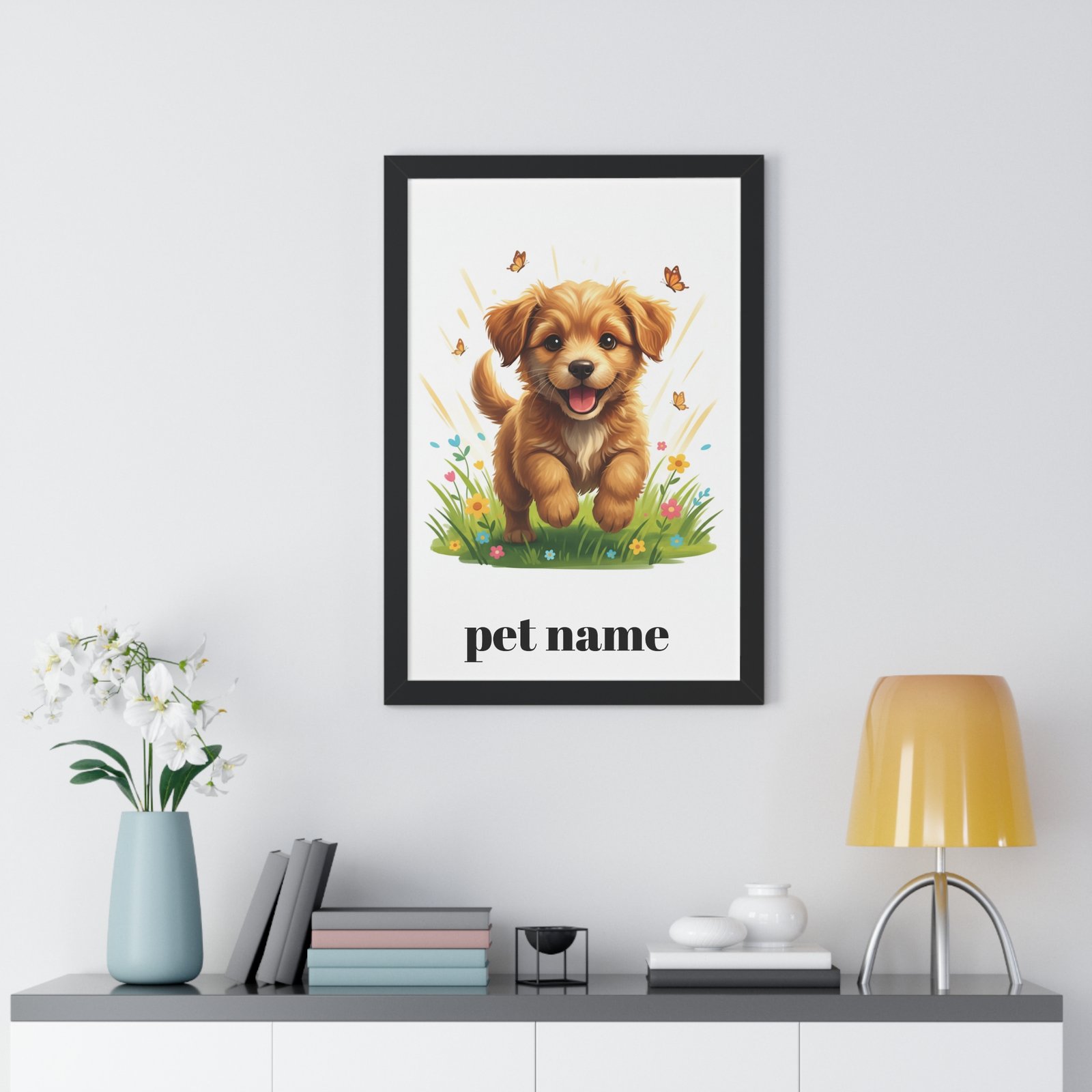 Framed Pet Poster — Personalized Puppy Name Wall Art 10 Framed Pet Poster — Personalized Puppy Name Wall Art - Image 10