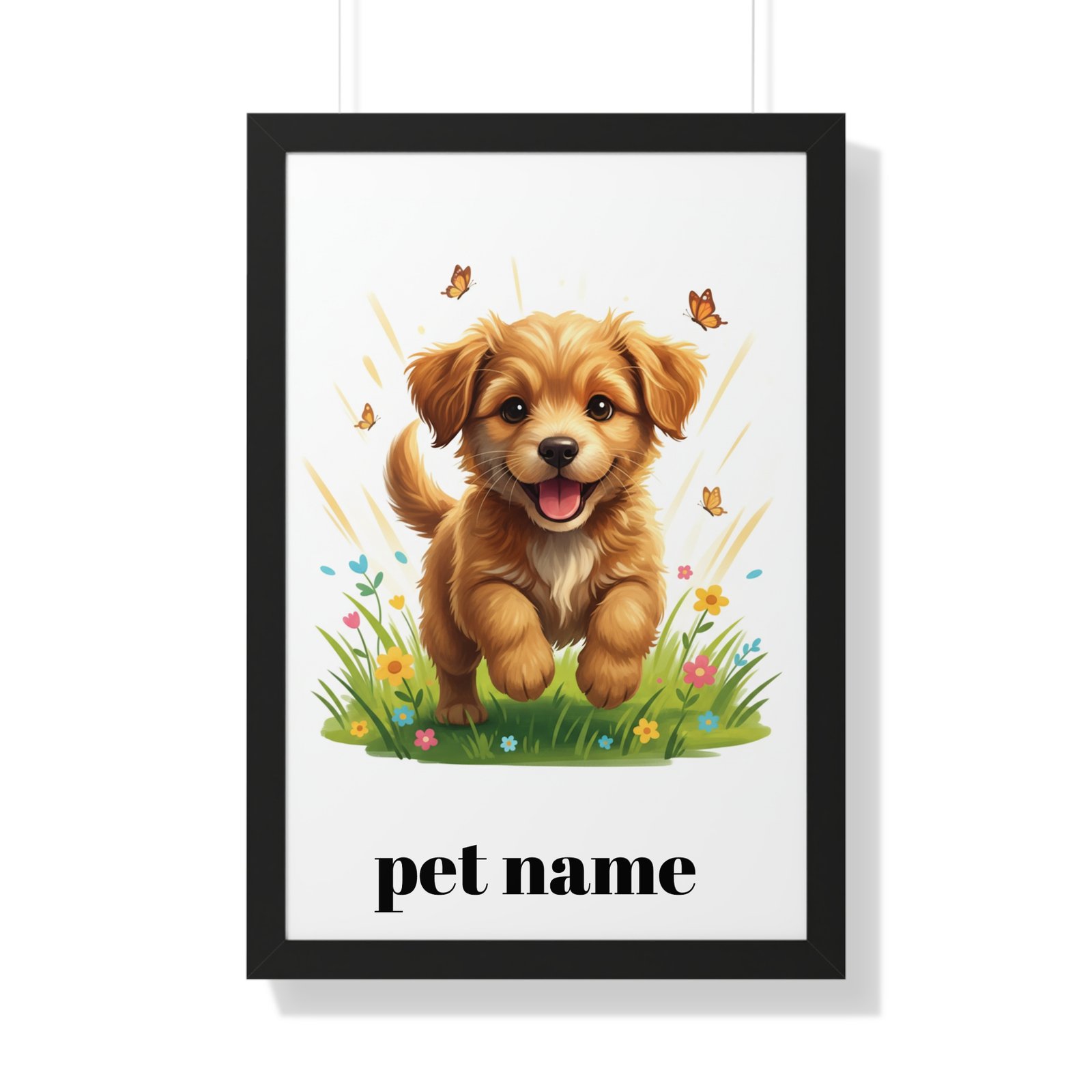 Framed Pet Poster — Personalized Puppy Name Wall Art 9 Framed Pet Poster — Personalized Puppy Name Wall Art - Image 9