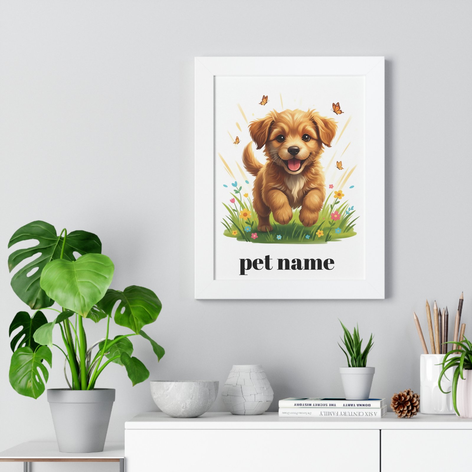 Framed Pet Poster — Personalized Puppy Name Wall Art 12 Framed Pet Poster — Personalized Puppy Name Wall Art - Image 12