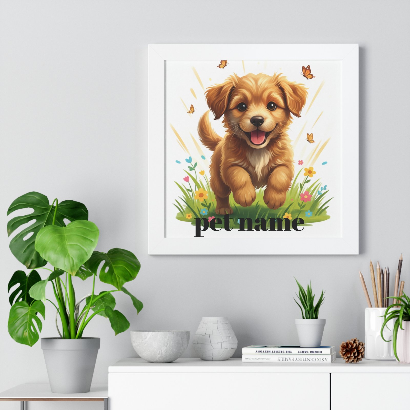 Framed Pet Poster — Personalized Puppy Name Wall Art 14 Framed Pet Poster — Personalized Puppy Name Wall Art - Image 14