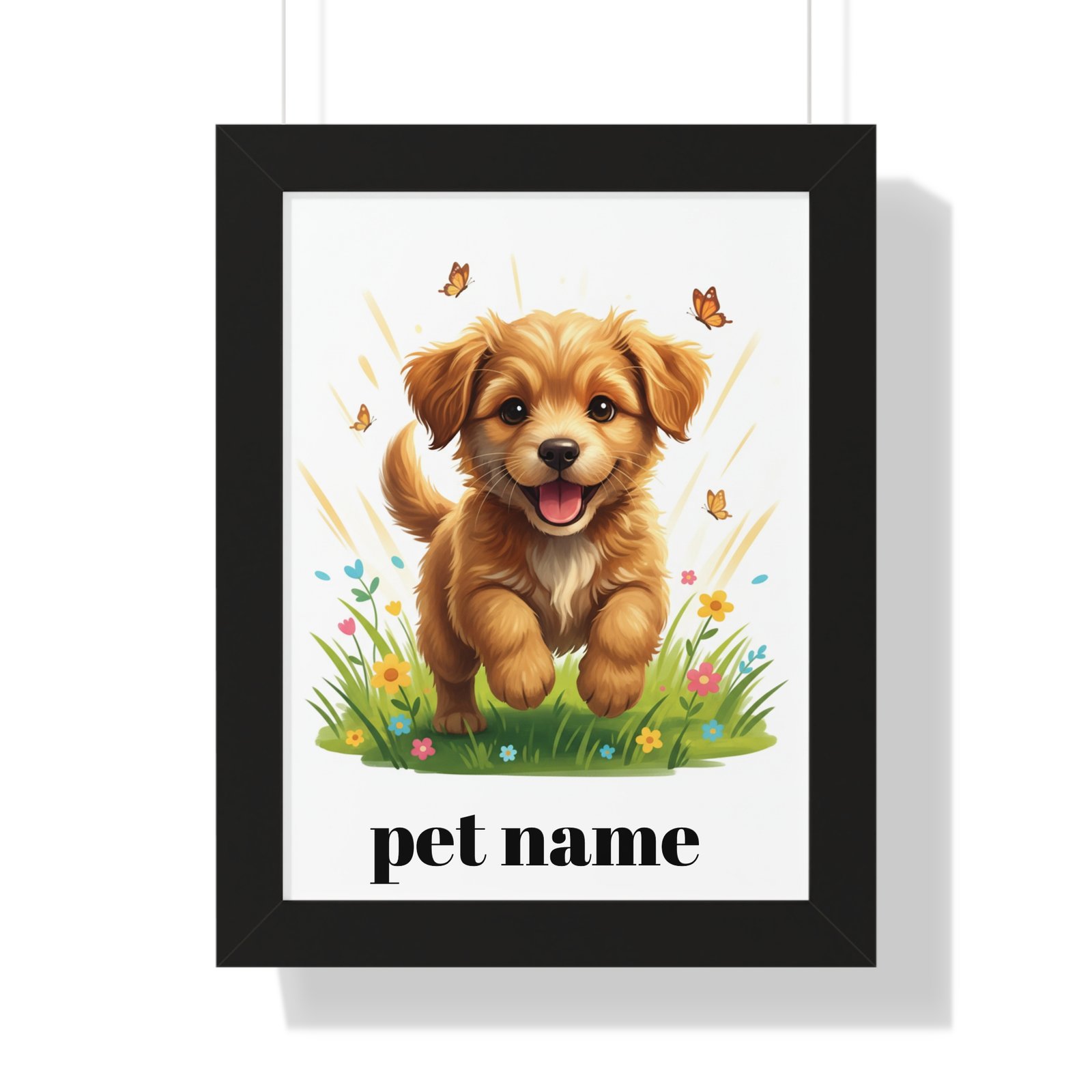Framed Pet Poster — Personalized Puppy Name Wall Art 3 Framed Pet Poster — Personalized Puppy Name Wall Art - Image 3