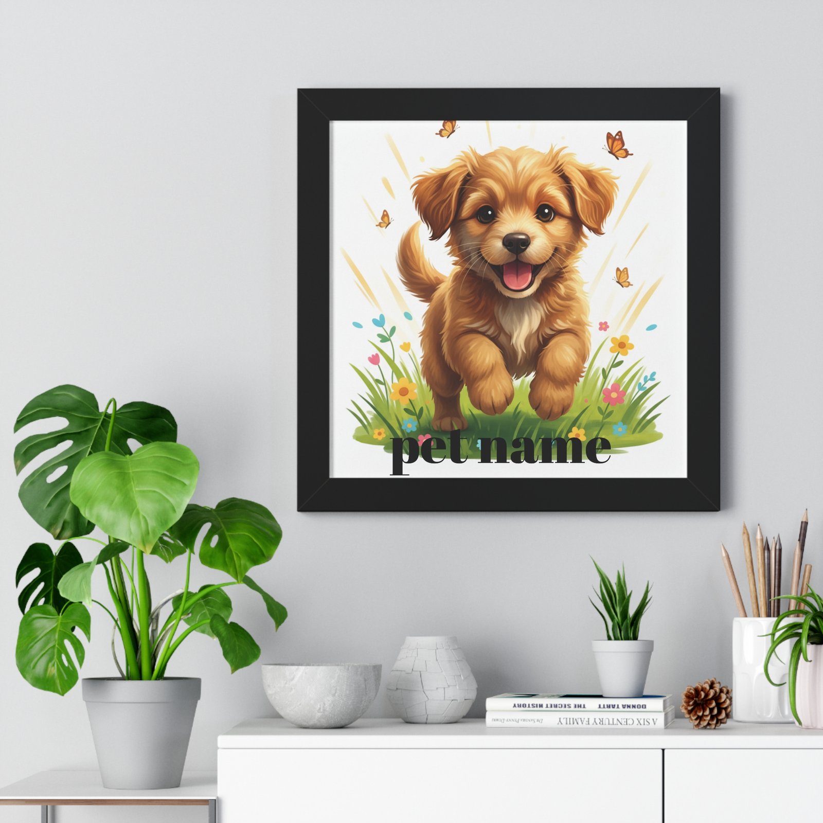 Framed Pet Poster — Personalized Puppy Name Wall Art 6 Framed Pet Poster — Personalized Puppy Name Wall Art - Image 6