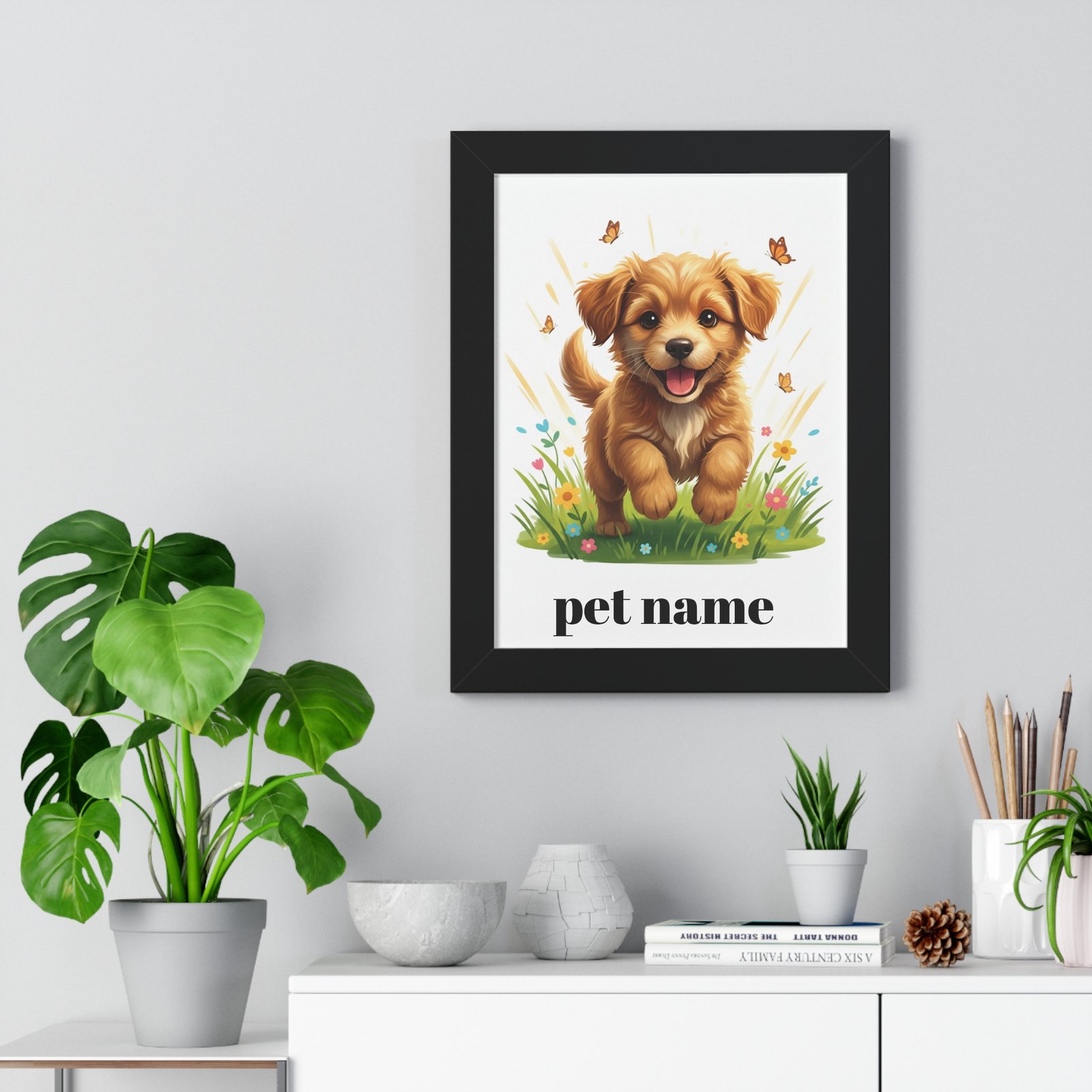 Framed Pet Poster — Personalized Puppy Name Wall Art 4 Framed Pet Poster — Personalized Puppy Name Wall Art - Image 4