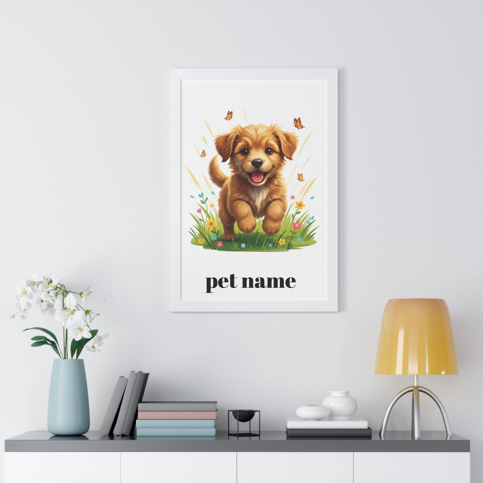 Framed Pet Poster — Personalized Puppy Name Wall Art 18 Framed Pet Poster — Personalized Puppy Name Wall Art - Image 18