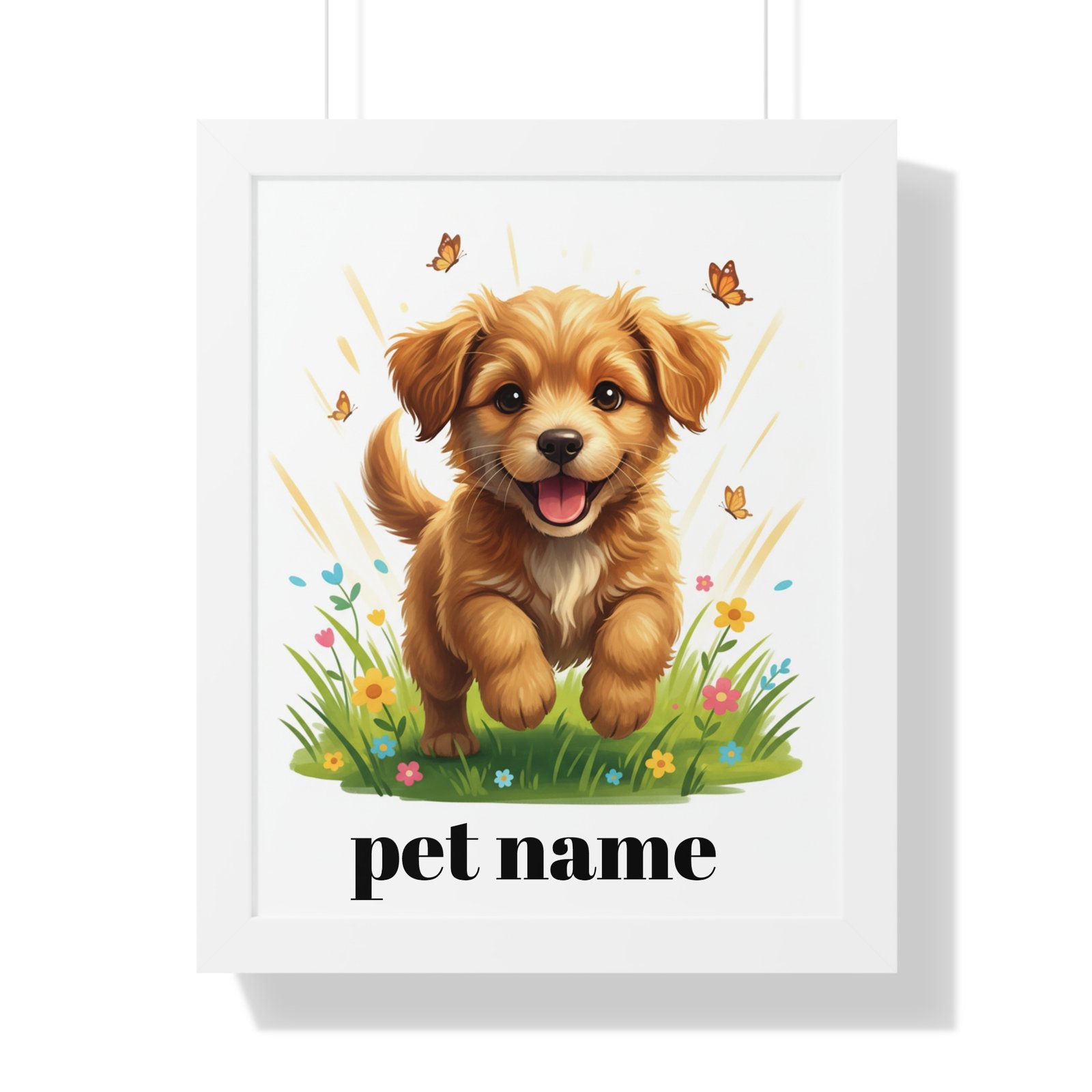 Framed Pet Poster — Personalized Puppy Name Wall Art 15 Framed Pet Poster — Personalized Puppy Name Wall Art - Image 15