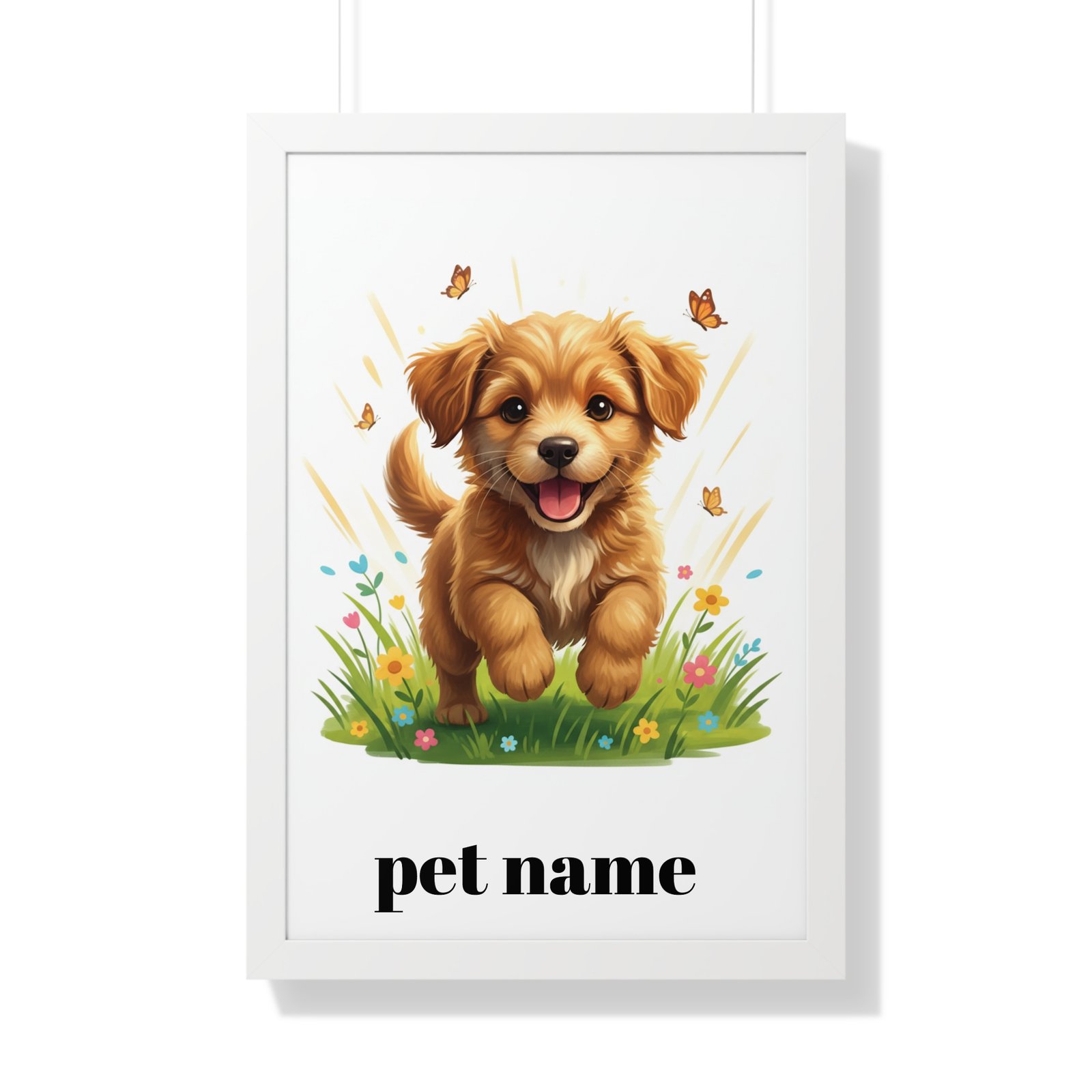 Framed Pet Poster — Personalized Puppy Name Wall Art 17 Framed Pet Poster — Personalized Puppy Name Wall Art - Image 17