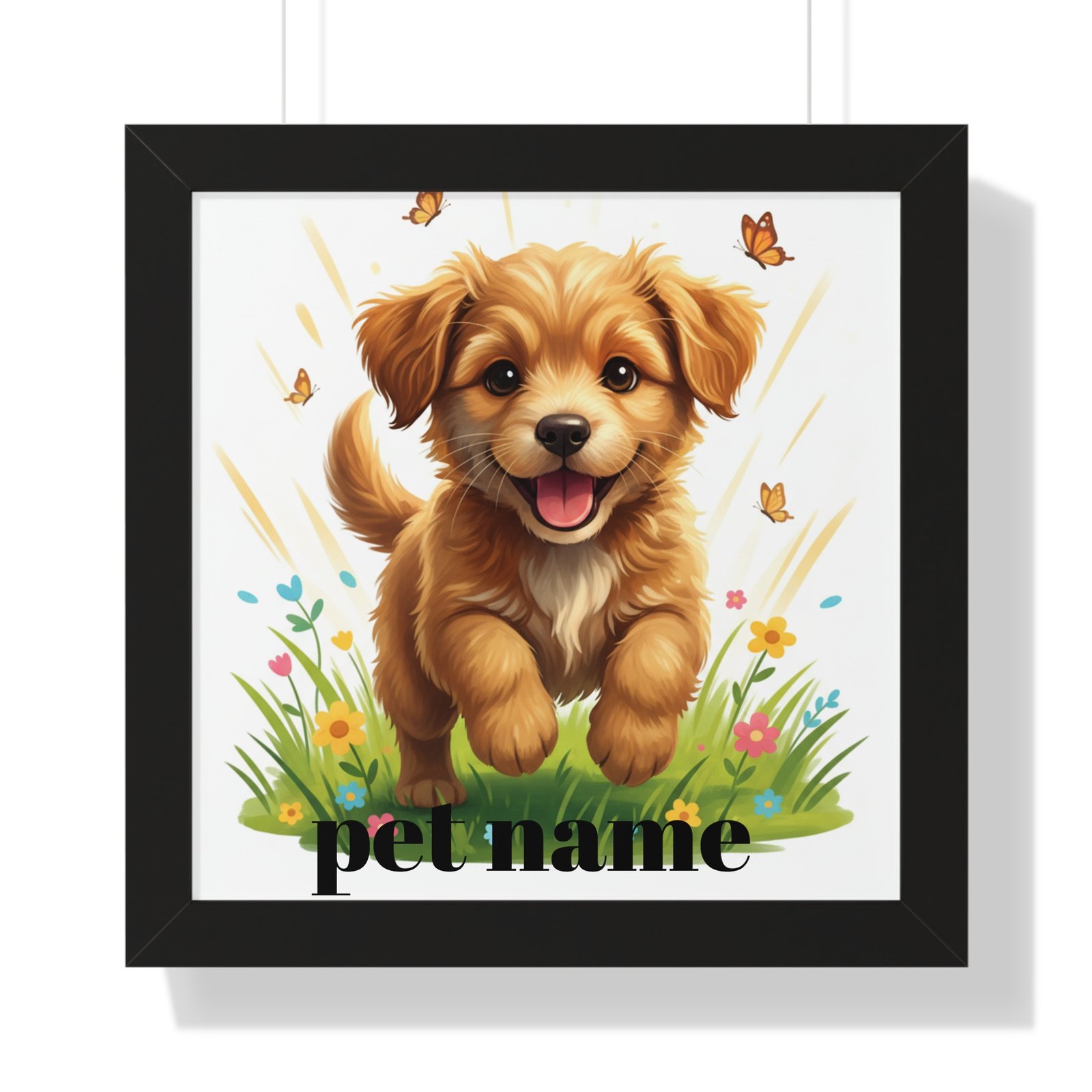 Framed Pet Poster — Personalized Puppy Name Wall Art 5 Framed Pet Poster — Personalized Puppy Name Wall Art - Image 5