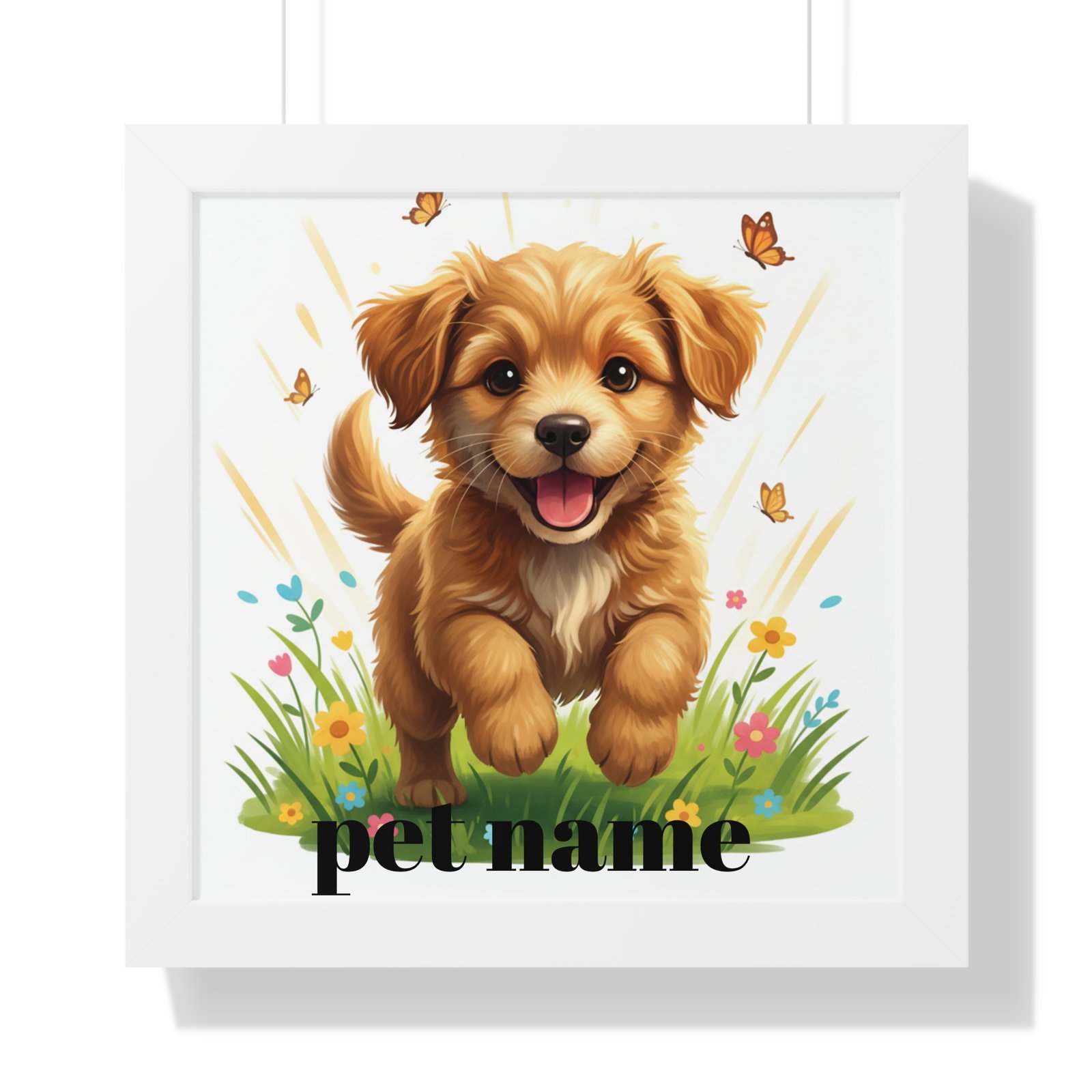 Framed Pet Poster — Personalized Puppy Name Wall Art 13 Framed Pet Poster — Personalized Puppy Name Wall Art - Image 13